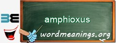 WordMeaning blackboard for amphioxus